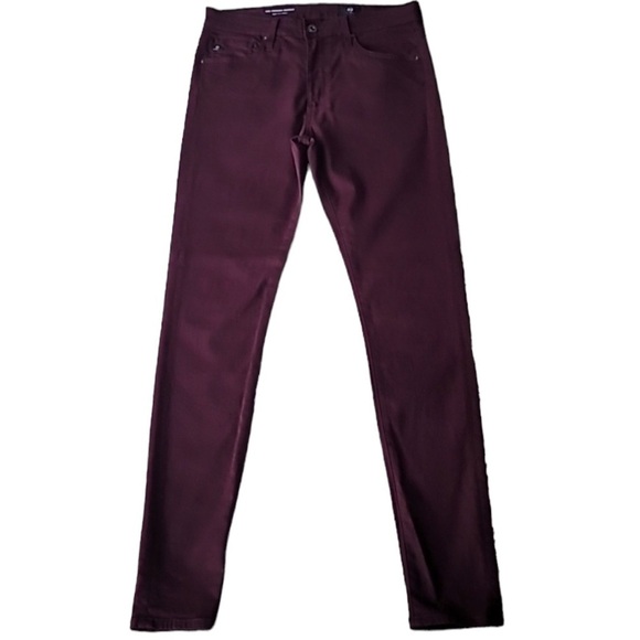 AG ADRIANO GOLDSCHMIED “The Farrah Skinny” Jeans in Burgundy Size 27R - Picture 5 of 10